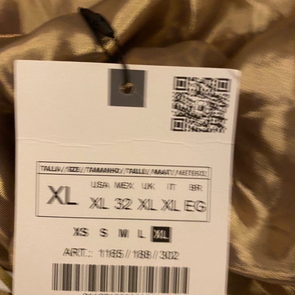 Zara Gold Satin Mini Dress - Picture 6 of 7